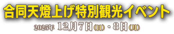 合同天燈上げ特別観光イベント